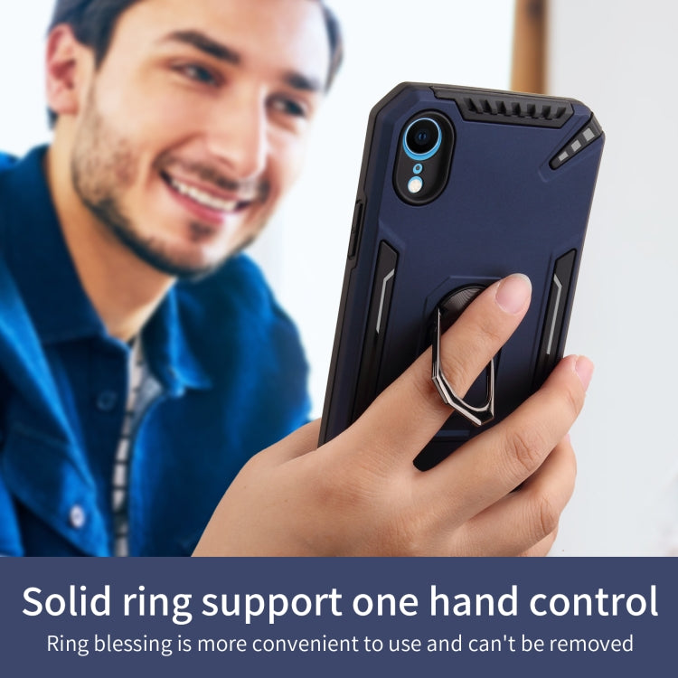 For iPhone XR PC + TPU Protective Case with 360 Degrees Rotatable Ring Holder