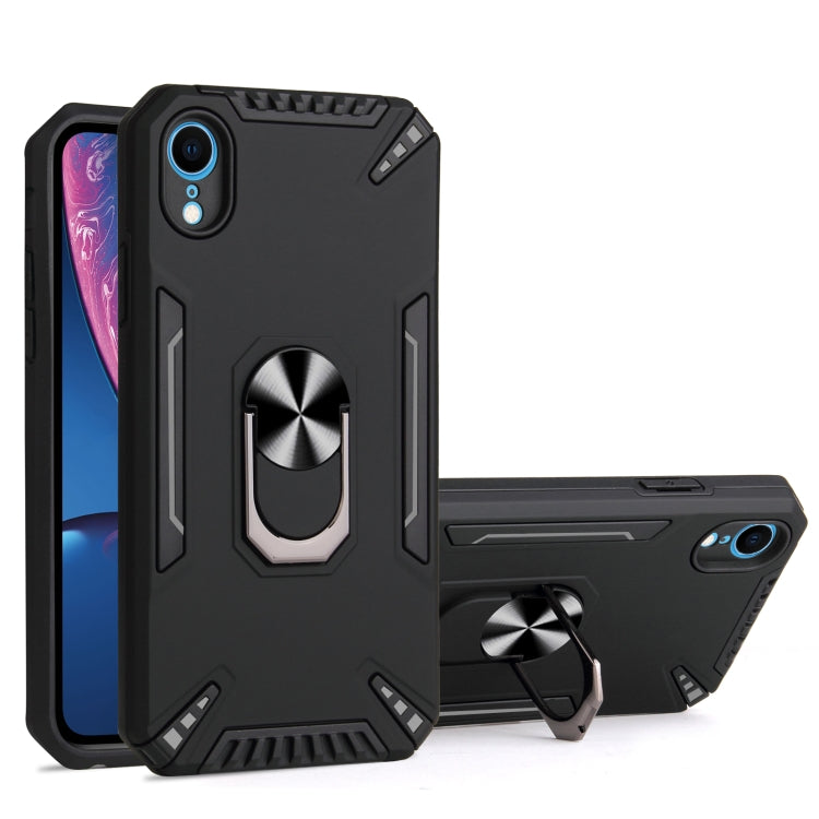 For iPhone XR PC + TPU Protective Case with 360 Degrees Rotatable Ring Holder