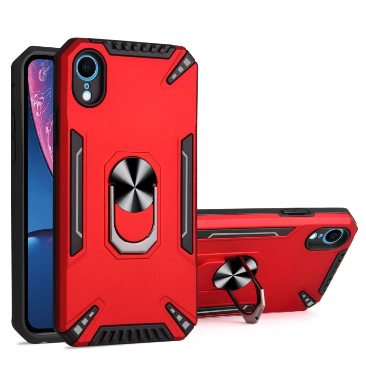 For iPhone XR PC + TPU Protective Case with 360 Degrees Rotatable Ring Holder