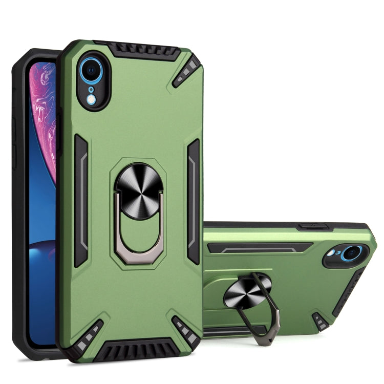 For iPhone XR PC + TPU Protective Case with 360 Degrees Rotatable Ring Holder