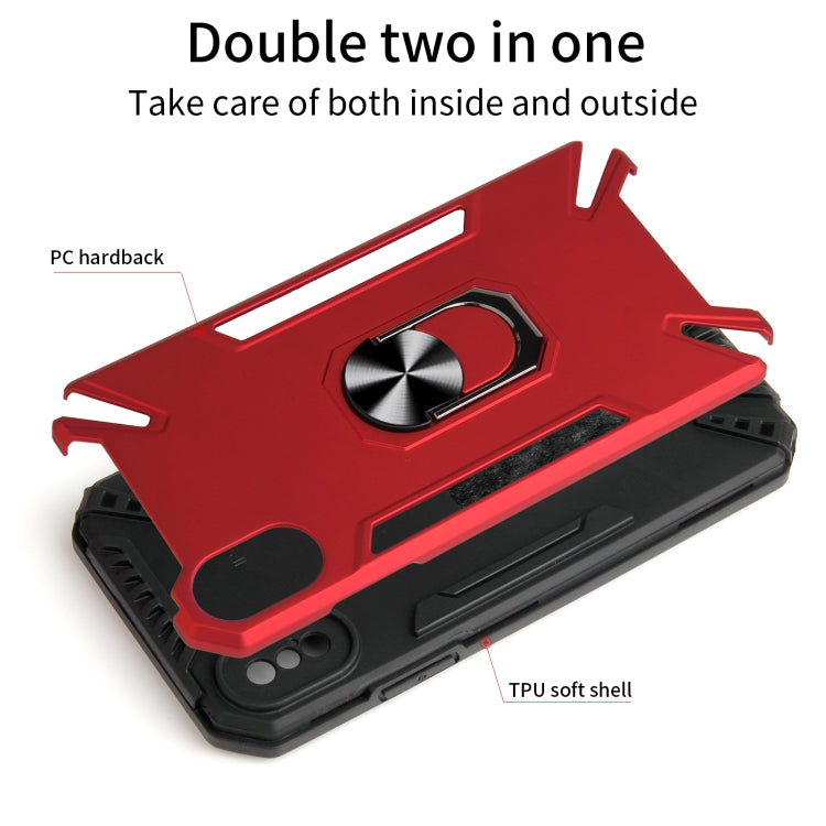 For iPhone XS Max PC + TPU Protective Case with 360 Degrees Rotatable Ring Holder