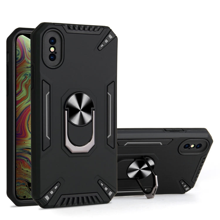 For iPhone XS Max PC + TPU Protective Case with 360 Degrees Rotatable Ring Holder