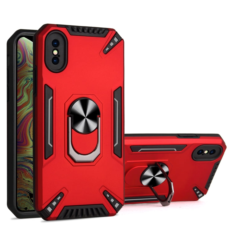 For iPhone XS Max PC + TPU Protective Case with 360 Degrees Rotatable Ring Holder