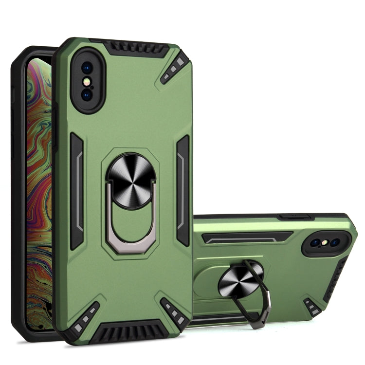 For iPhone XS Max PC + TPU Protective Case with 360 Degrees Rotatable Ring Holder