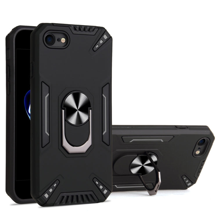 For iPhone SE 2022 / SE 2020 / 8 / 7 PC + TPU Protective Case with 360 Degrees Rotatable Ring Holder