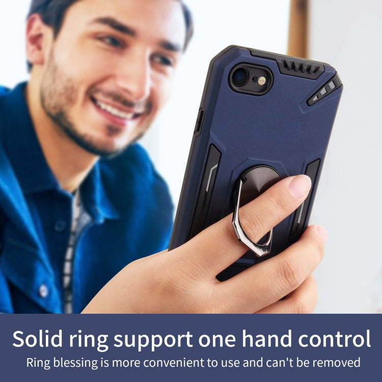 For iPhone SE 2022 / SE 2020 / 8 / 7 PC + TPU Protective Case with 360 Degrees Rotatable Ring Holder