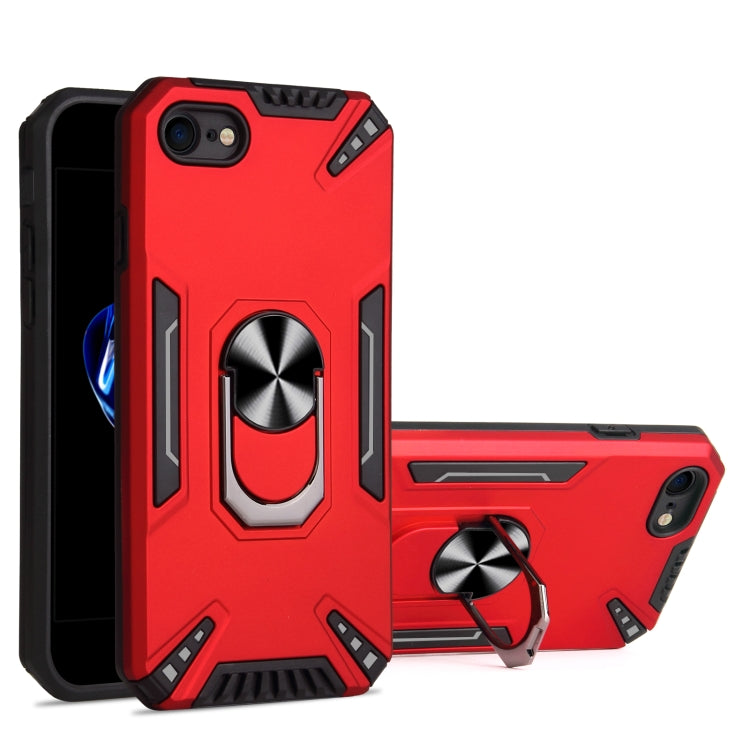 For iPhone SE 2022 / SE 2020 / 8 / 7 PC + TPU Protective Case with 360 Degrees Rotatable Ring Holder