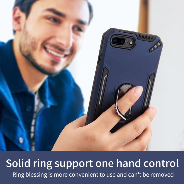 PC + TPU Protective Case with 360 Degrees Rotatable Ring Holder For iPhone 8 Plus & 7 Plus