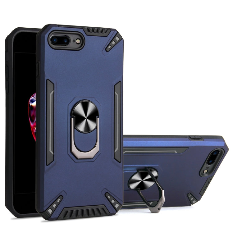 PC + TPU Protective Case with 360 Degrees Rotatable Ring Holder For iPhone 8 Plus & 7 Plus