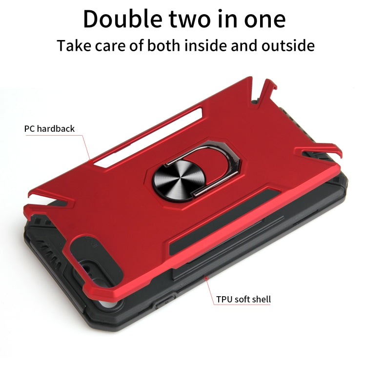 PC + TPU Protective Case with 360 Degrees Rotatable Ring Holder For iPhone 8 Plus & 7 Plus