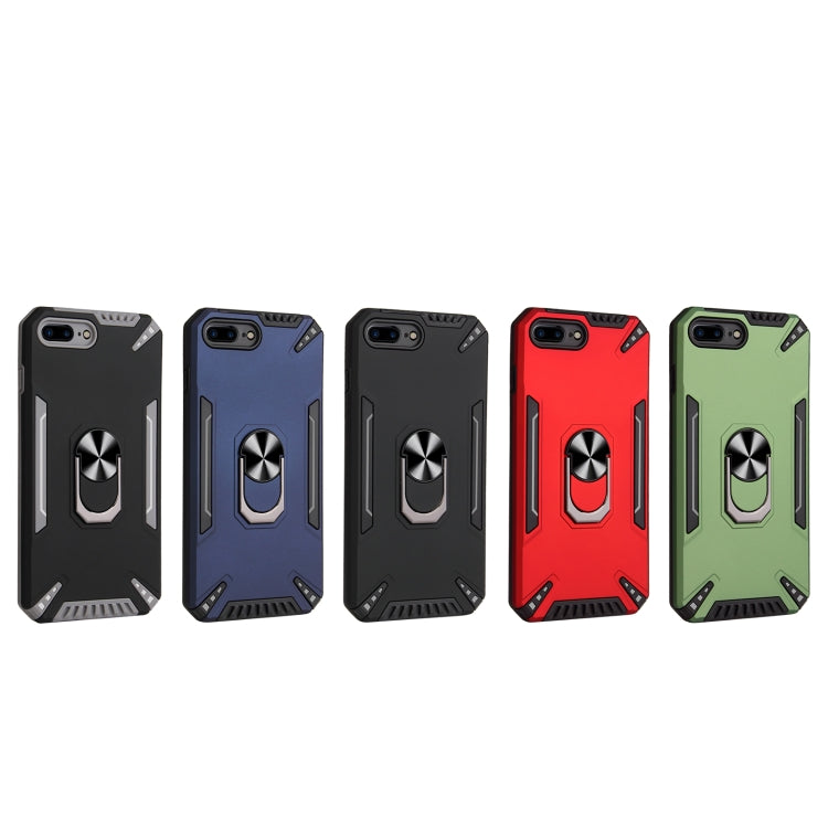 PC + TPU Protective Case with 360 Degrees Rotatable Ring Holder For iPhone 8 Plus & 7 Plus
