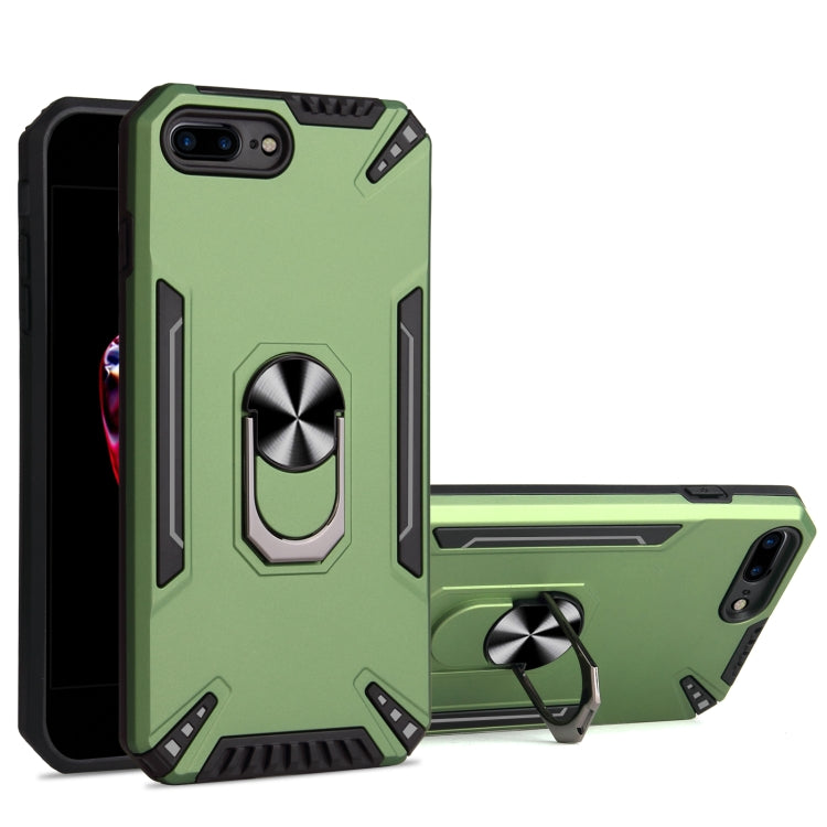 PC + TPU Protective Case with 360 Degrees Rotatable Ring Holder For iPhone 8 Plus & 7 Plus