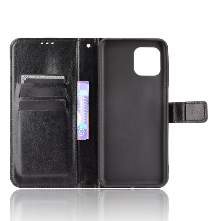 For Motorola Moto Edge 20 Lite Crazy Horse Texture Horizontal Flip Leather Case with Holder & Card Slots & Lanyard