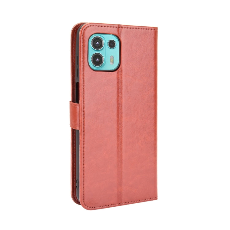 For Motorola Moto Edge 20 Lite Crazy Horse Texture Horizontal Flip Leather Case with Holder & Card Slots & Lanyard