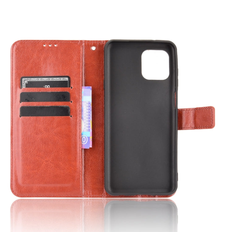 For Motorola Moto Edge 20 Lite Crazy Horse Texture Horizontal Flip Leather Case with Holder & Card Slots & Lanyard
