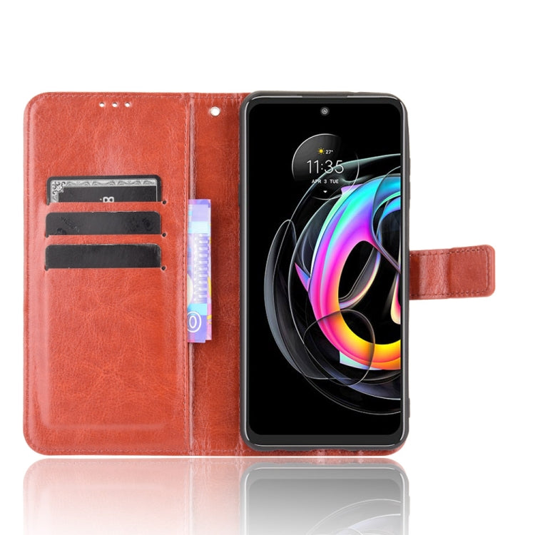 For Motorola Moto Edge 20 Lite Crazy Horse Texture Horizontal Flip Leather Case with Holder & Card Slots & Lanyard