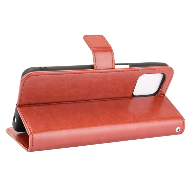 For Motorola Moto Edge 20 Lite Crazy Horse Texture Horizontal Flip Leather Case with Holder & Card Slots & Lanyard