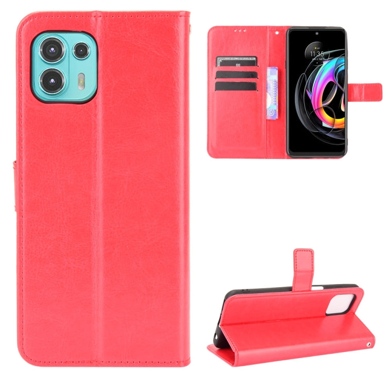 For Motorola Moto Edge 20 Lite Crazy Horse Texture Horizontal Flip Leather Case with Holder & Card Slots & Lanyard