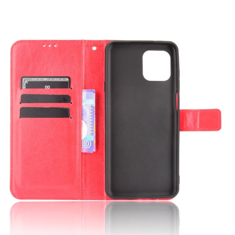 For Motorola Moto Edge 20 Lite Crazy Horse Texture Horizontal Flip Leather Case with Holder & Card Slots & Lanyard