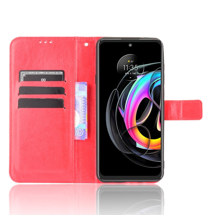 For Motorola Moto Edge 20 Lite Crazy Horse Texture Horizontal Flip Leather Case with Holder & Card Slots & Lanyard