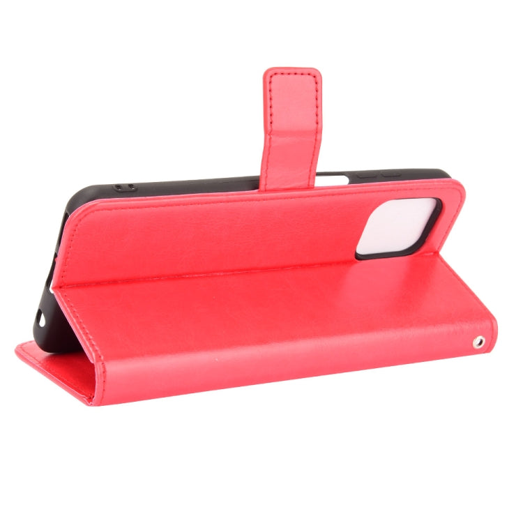 For Motorola Moto Edge 20 Lite Crazy Horse Texture Horizontal Flip Leather Case with Holder & Card Slots & Lanyard