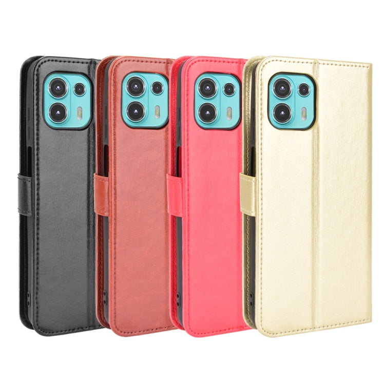 For Motorola Moto Edge 20 Lite Crazy Horse Texture Horizontal Flip Leather Case with Holder & Card Slots & Lanyard