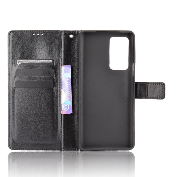 For Motorola Moto Edge 20 Pro / Edge S Pro Crazy Horse Texture Horizontal Flip Leather Case with Holder & Card Slots & Lanyard