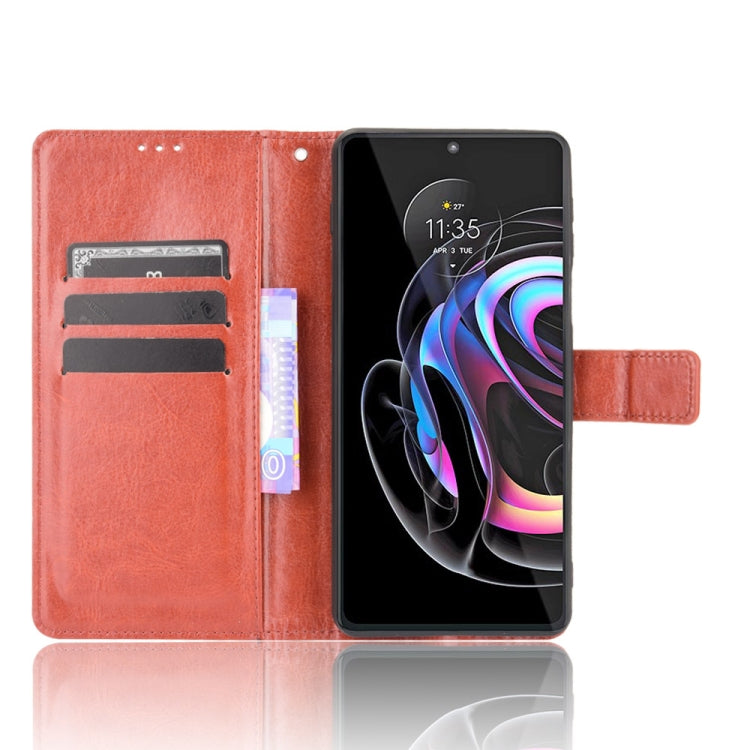For Motorola Moto Edge 20 Pro / Edge S Pro Crazy Horse Texture Horizontal Flip Leather Case with Holder & Card Slots & Lanyard