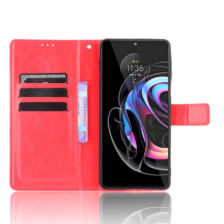 For Motorola Moto Edge 20 Pro / Edge S Pro Crazy Horse Texture Horizontal Flip Leather Case with Holder & Card Slots & Lanyard