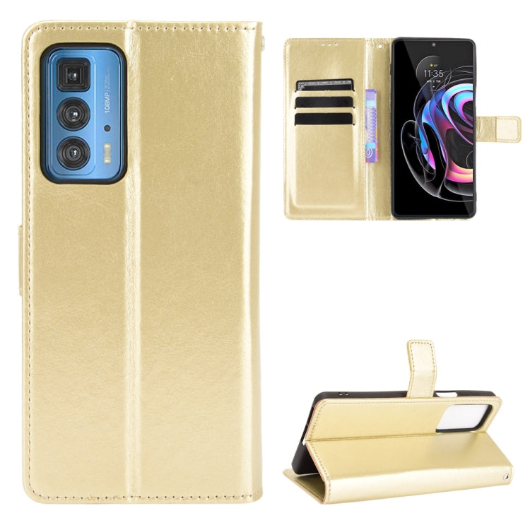 For Motorola Moto Edge 20 Pro / Edge S Pro Crazy Horse Texture Horizontal Flip Leather Case with Holder & Card Slots & Lanyard