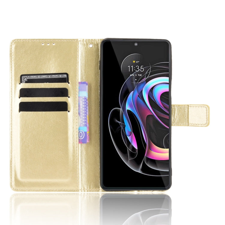 For Motorola Moto Edge 20 Pro / Edge S Pro Crazy Horse Texture Horizontal Flip Leather Case with Holder & Card Slots & Lanyard
