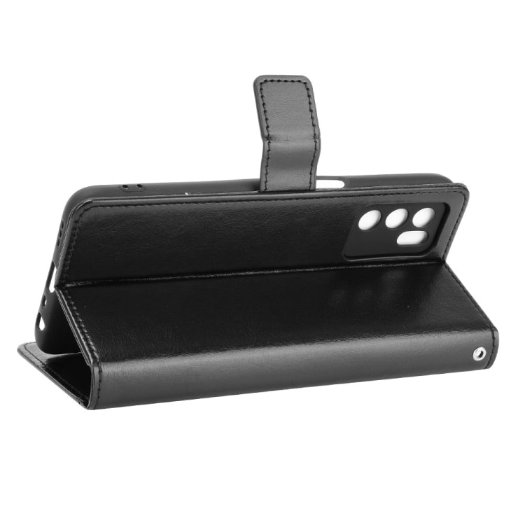 For OPPO A16 Crazy Horse Texture Horizontal Flip Leather Case with Holder & Card Slots & Lanyard