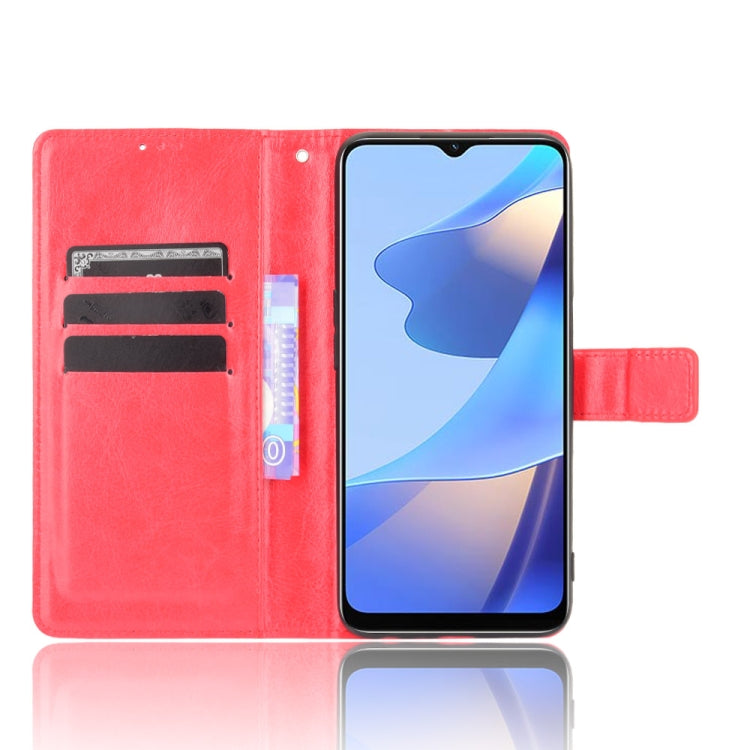 For OPPO A16 Crazy Horse Texture Horizontal Flip Leather Case with Holder & Card Slots & Lanyard