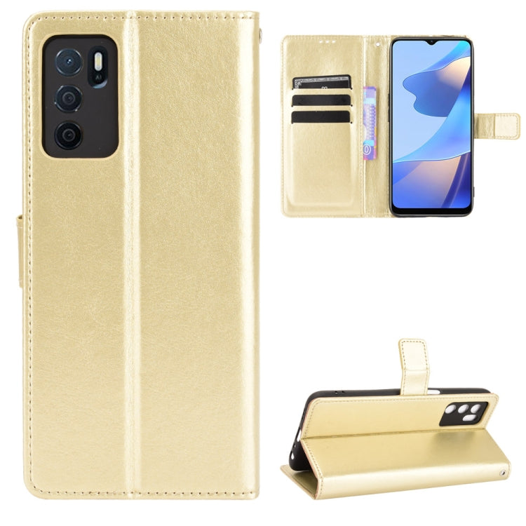 For OPPO A16 Crazy Horse Texture Horizontal Flip Leather Case with Holder & Card Slots & Lanyard