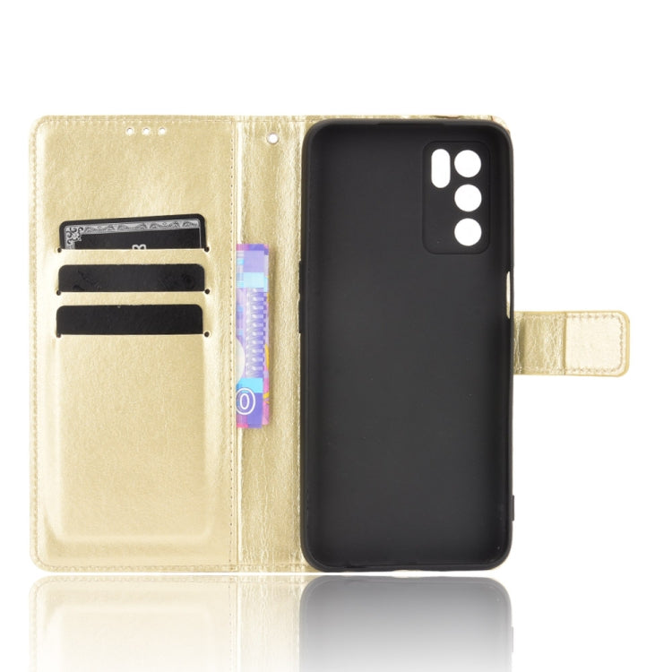 For OPPO A16 Crazy Horse Texture Horizontal Flip Leather Case with Holder & Card Slots & Lanyard