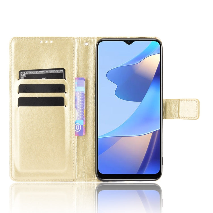 For OPPO A16 Crazy Horse Texture Horizontal Flip Leather Case with Holder & Card Slots & Lanyard