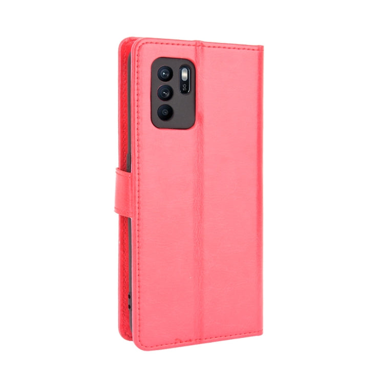 For OPPO Reno6 Z Crazy Horse Texture Horizontal Flip Leather Case with Holder & Card Slots & Lanyard
