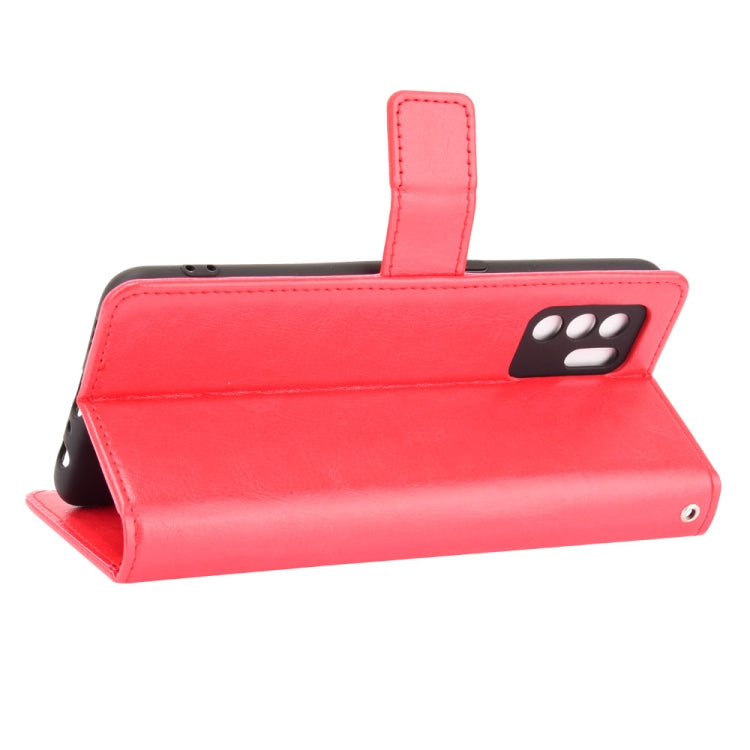 For OPPO Reno6 Z Crazy Horse Texture Horizontal Flip Leather Case with Holder & Card Slots & Lanyard