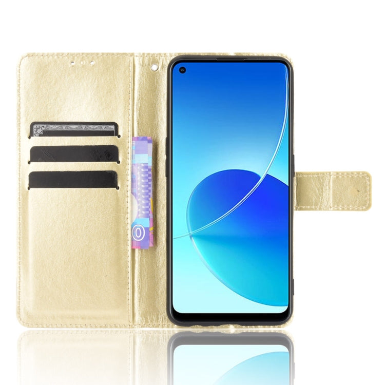 For OPPO Reno6 Z Crazy Horse Texture Horizontal Flip Leather Case with Holder & Card Slots & Lanyard