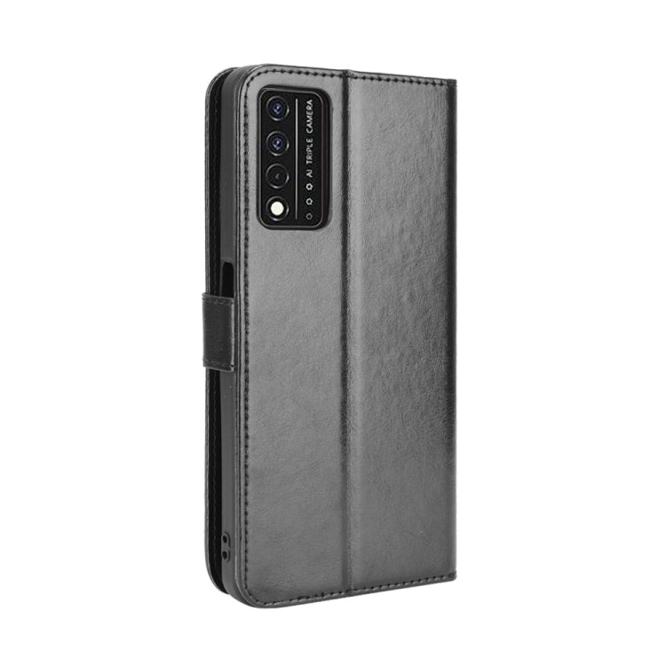 For T-Mobile REVVL V+ 5G Crazy Horse Texture Horizontal Flip Leather Case with Holder & Card Slots & Lanyard