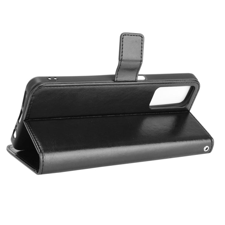 For T-Mobile REVVL V+ 5G Crazy Horse Texture Horizontal Flip Leather Case with Holder & Card Slots & Lanyard