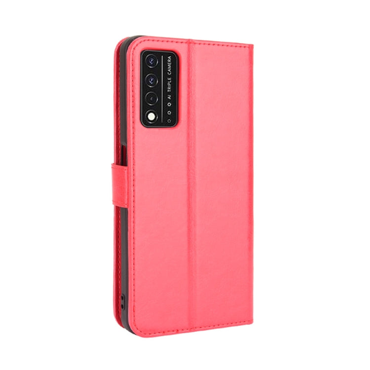 For T-Mobile REVVL V+ 5G Crazy Horse Texture Horizontal Flip Leather Case with Holder & Card Slots & Lanyard
