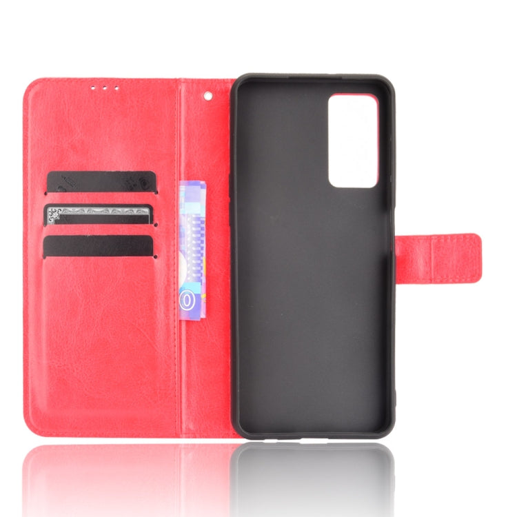 For T-Mobile REVVL V+ 5G Crazy Horse Texture Horizontal Flip Leather Case with Holder & Card Slots & Lanyard