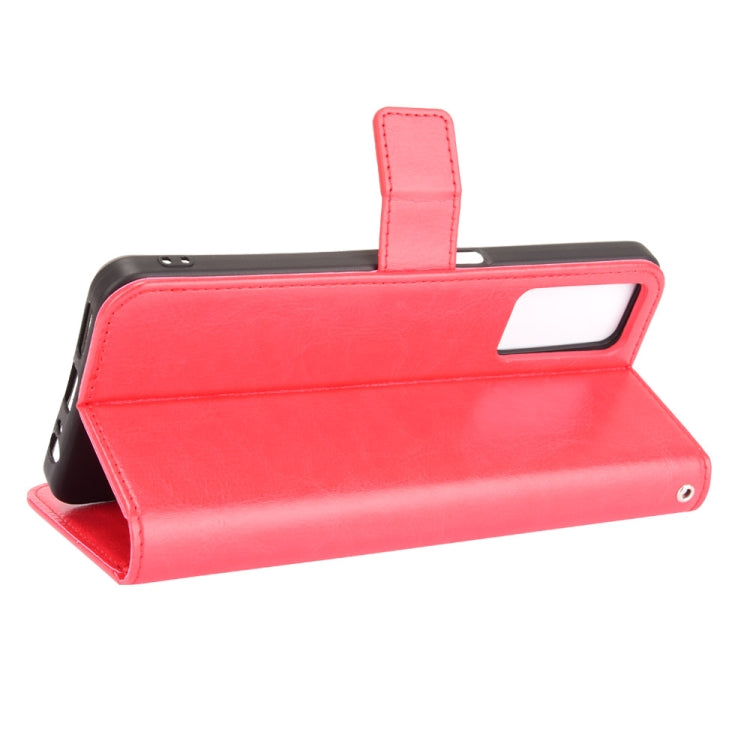 For T-Mobile REVVL V+ 5G Crazy Horse Texture Horizontal Flip Leather Case with Holder & Card Slots & Lanyard