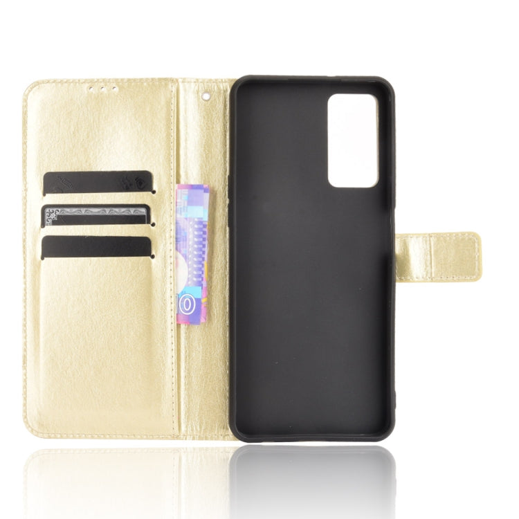 For T-Mobile REVVL V+ 5G Crazy Horse Texture Horizontal Flip Leather Case with Holder & Card Slots & Lanyard
