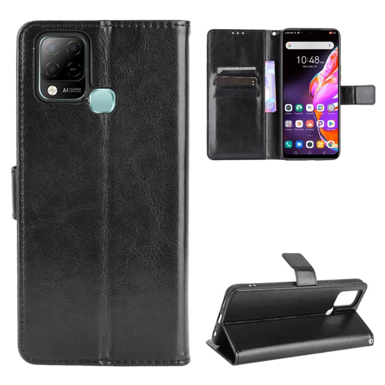 For Infinix Hot 10s X689 Crazy Horse Texture Horizontal Flip Leather Case with Holder & Card Slots & Lanyard