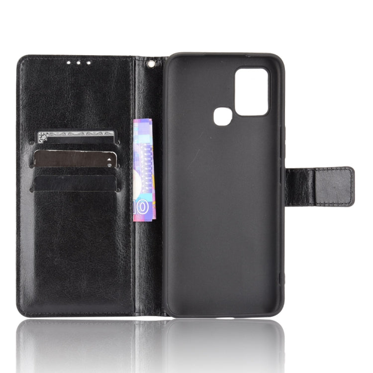 For Infinix Hot 10s X689 Crazy Horse Texture Horizontal Flip Leather Case with Holder & Card Slots & Lanyard