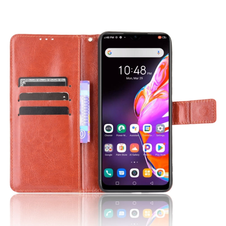 For Infinix Hot 10s X689 Crazy Horse Texture Horizontal Flip Leather Case with Holder & Card Slots & Lanyard