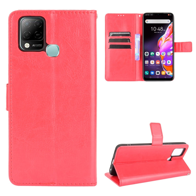 For Infinix Hot 10s X689 Crazy Horse Texture Horizontal Flip Leather Case with Holder & Card Slots & Lanyard