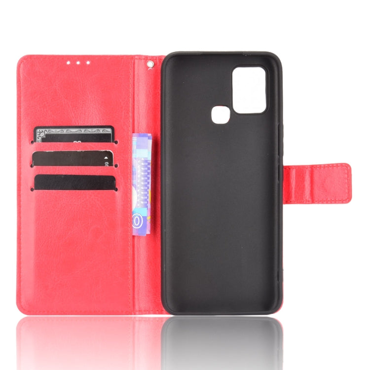 For Infinix Hot 10s X689 Crazy Horse Texture Horizontal Flip Leather Case with Holder & Card Slots & Lanyard